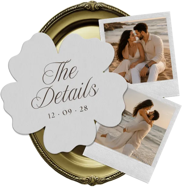 The wedding day details